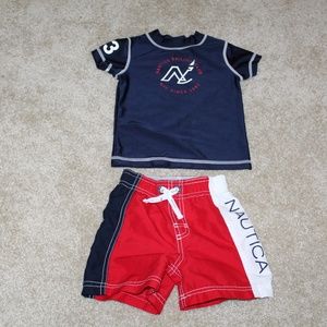 Nautica coordinating swim set 18M